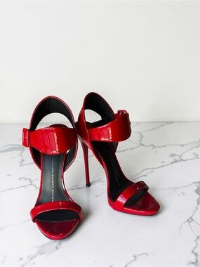 LIMITED EDITION Giuseppe Zanotti Red Patent Leather High Heel Sandals